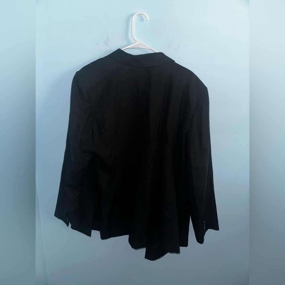 Loft Plus One Button Closure Jacket Black Size 20 - image 4